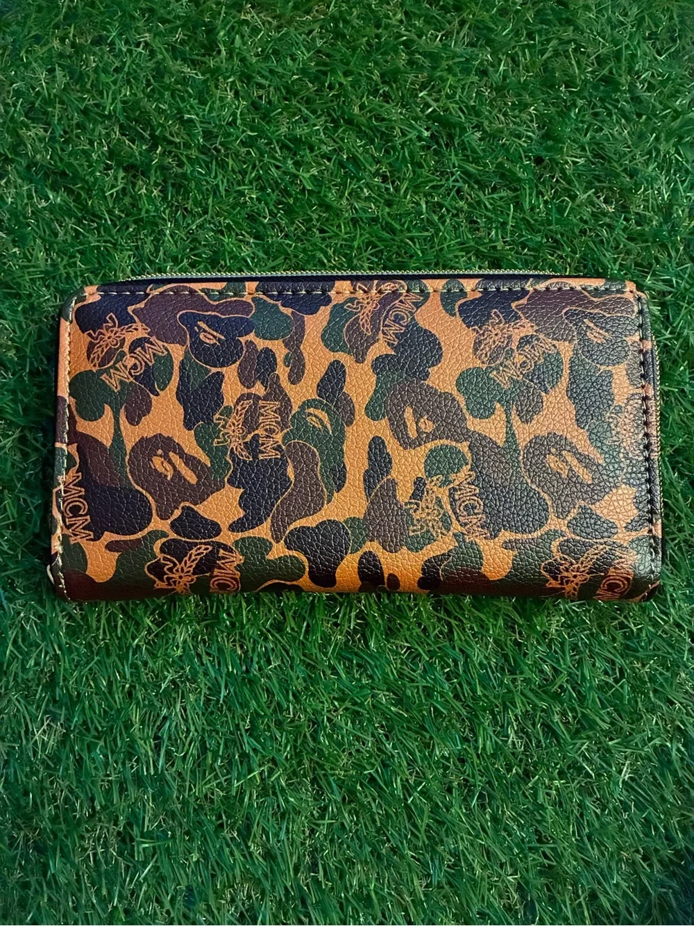 Camouflage Zip Wallet and Card Holder - Brown & Green